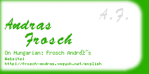 andras frosch business card